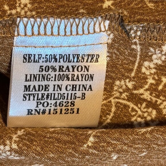 In Loom Floral-Print Button-Front Maxi Dress Boho Cottagecore Peasant Women’s L - Picture 7 of 15